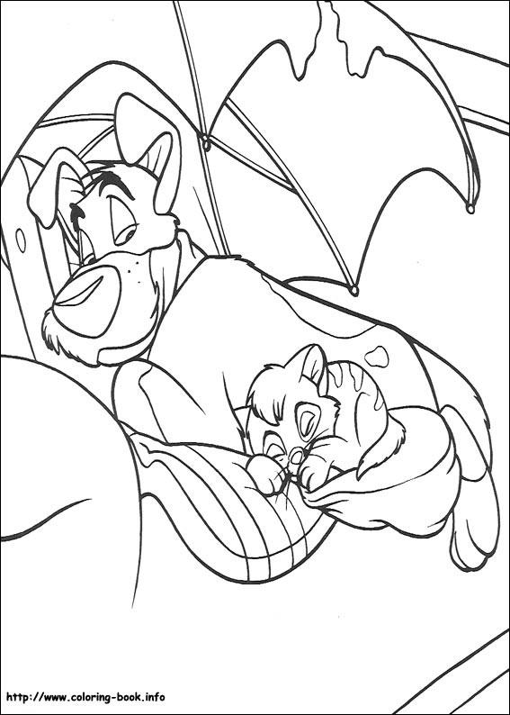 Oliver and Company coloring picture